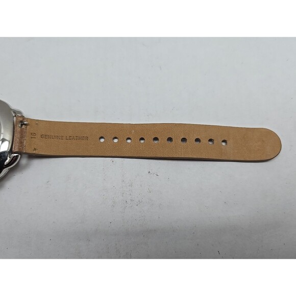 Fossil Q Hybrid Womens Silver White Dial Tan Leather Smartwatch New Battery - Picture 11 of 12